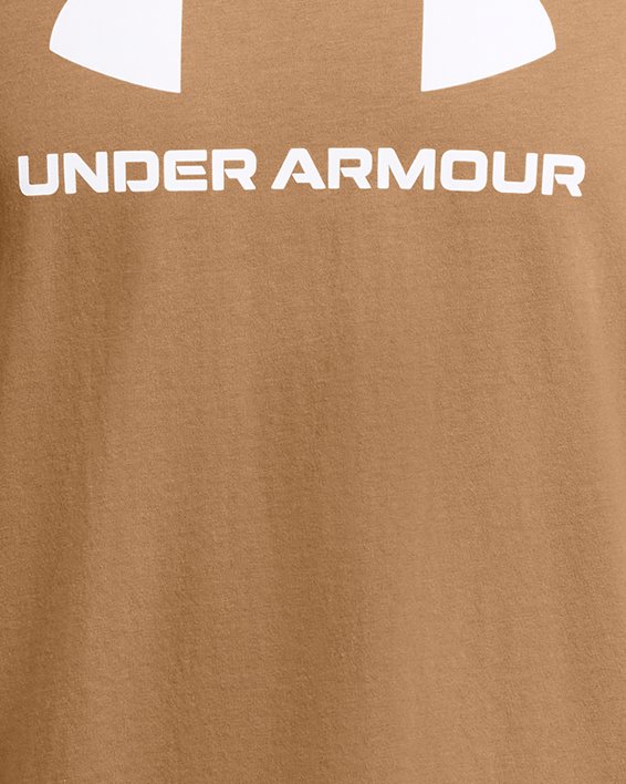 Men's UA Logo Short Sleeve in Brown image number 2