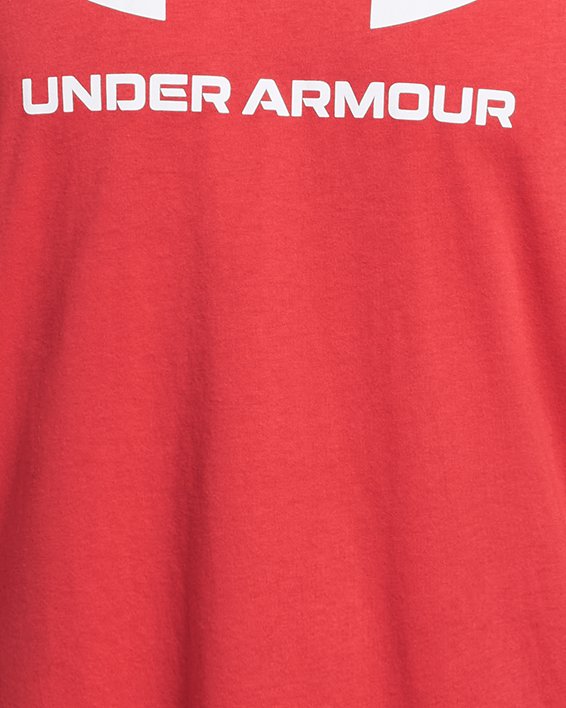 Men's UA Sportstyle Logo Short Sleeve in Red image number 2