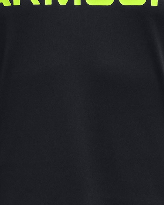 Boys' UA Tech™ Split Wordmark Short Sleeve in Black image number 0