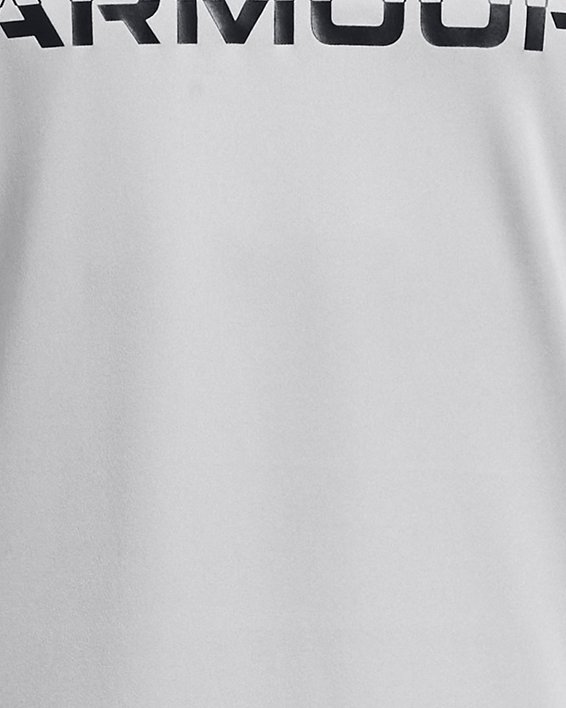 Boys' UA Tech™ Split Wordmark Short Sleeve, Gray, pdpMainDesktop image number 0