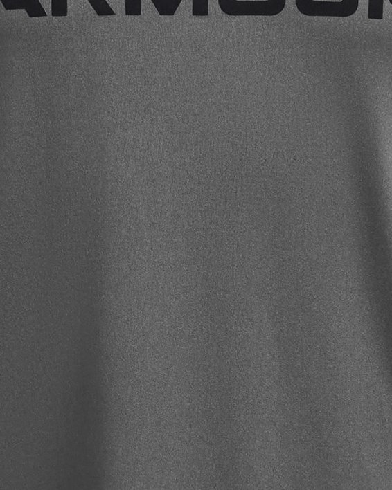 Boys' UA Tech™ Split Wordmark Short Sleeve, Gray, pdpMainDesktop image number 0