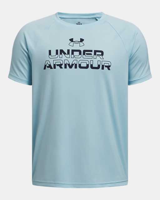 Haut à manches courtes et logo bicolore UA Tech™ pour garçon Haut à manches courtes et logo bicolore UA Tech™ pour garçon
