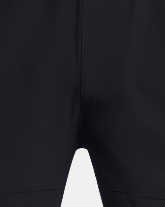 男士UA Elevated Woven Cargo短褲 in Black image number 4
