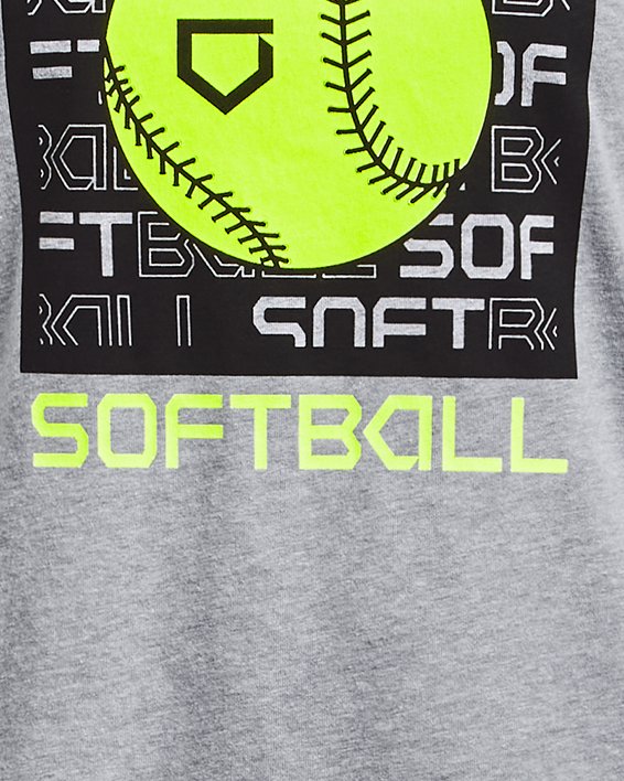 Girls' UA Multi Color Softball Logo Short Sleeve
