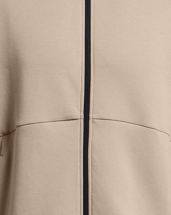Men's UA Unstoppable Fleece Track Jacket in Brown image number 4