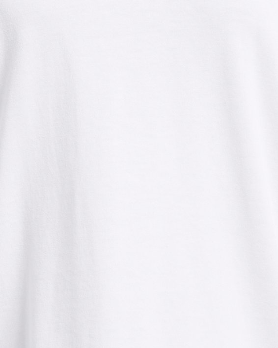 Damesshirt UA Heavyweight Embroidered Patch Boyfriend Oversized met korte mouwen, White, pdpMainDesktop image number 2