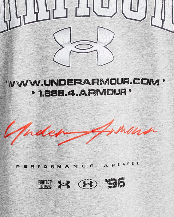 Męska koszulka z krótkim rękawem UA Icon Fleece Oversized Crew, Gray, pdpMainDesktop image number 4