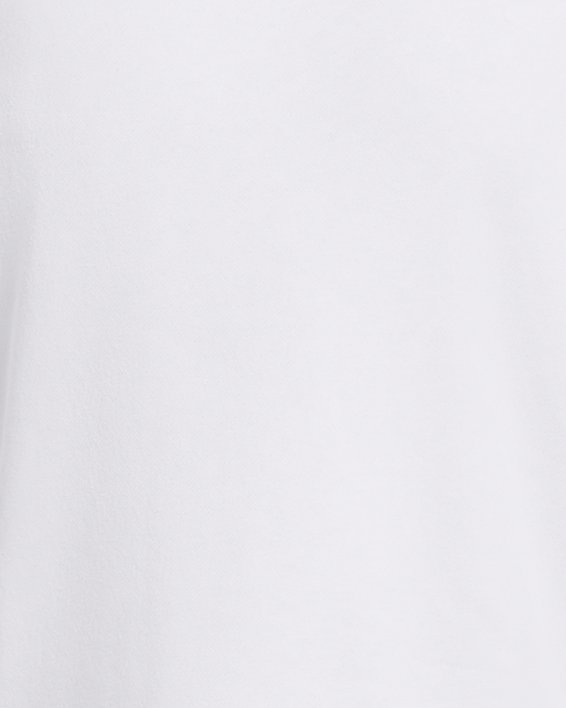 Haut à col ras du cou et manches courtes UA Icon Fleece Oversize pour homme, White, pdpMainDesktop image number 3