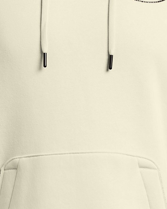 Men's Project Rock Essential Fleece Short Sleeve Hoodie, Brown, pdpMainDesktop image number 3