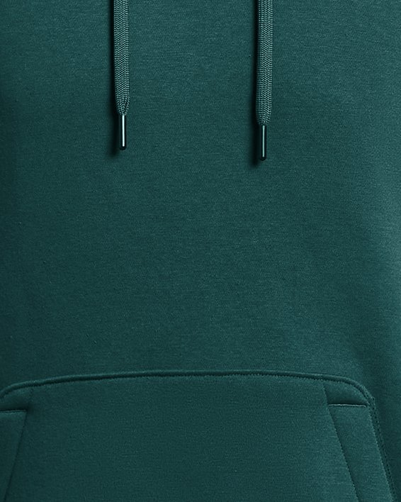 Men's Project Rock Essential Fleece Short Sleeve Hoodie, Blue, pdpMainDesktop image number 2