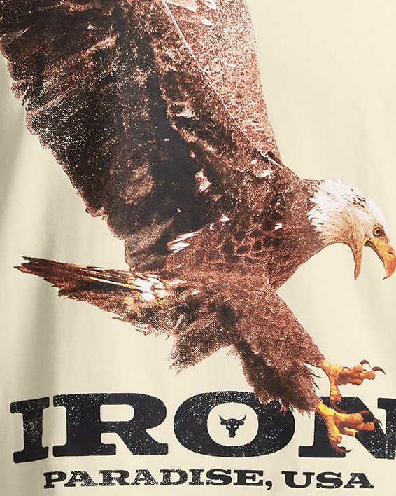 Men's Project Rock Eagle Graphic Short Sleeve in Brown image number 3