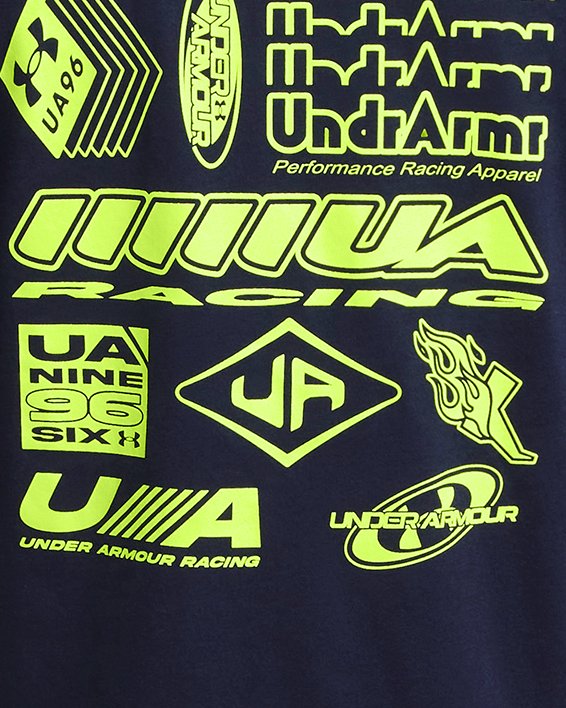 男士UA Launch短袖T恤 in Blue image number 3