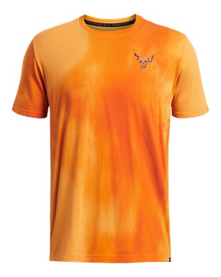 Camiseta de manga corta con estampado Project Rock Sun Wash para hombre, Orange, pdpMainDesktop image number 3