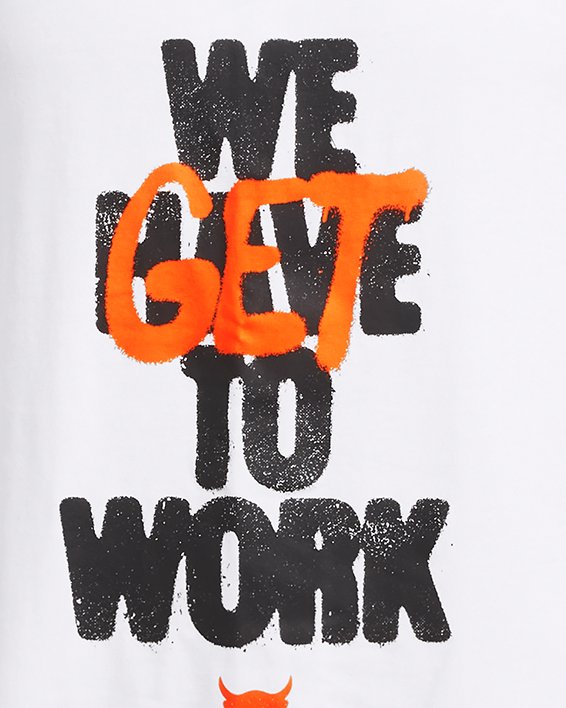 Camiseta sin mangas Project Rock Get To Work para hombre, White, pdpMainDesktop image number 3