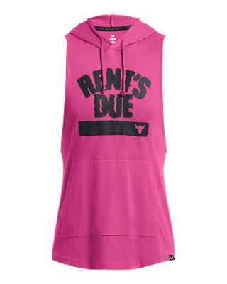 Sudadera con capucha sin mangas Project Rock Rents Due para hombre, Pink, pdpMainDesktop image number 2