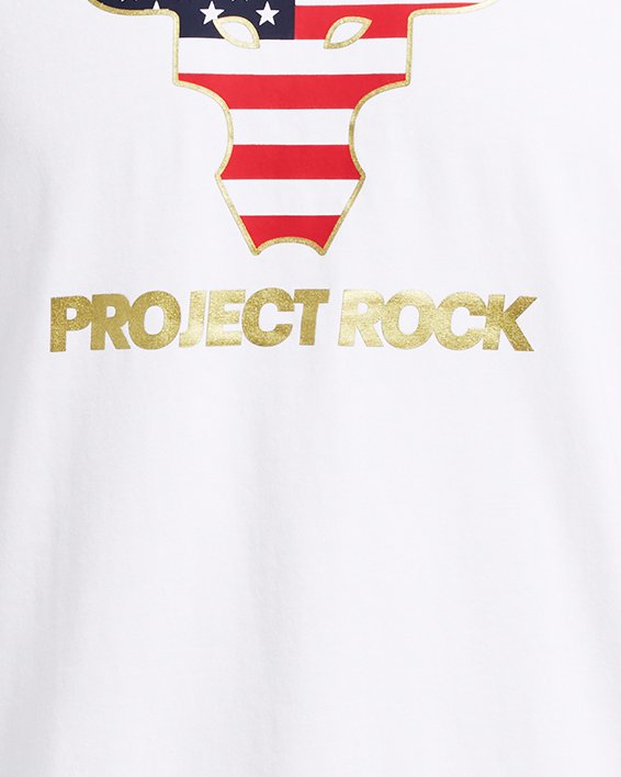 Men's Project Rock Red, White & Blue Graphic Short Sleeve