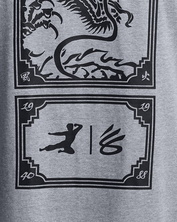 男士UA Lunar New Year Elements短袖T恤 in Gray image number 5