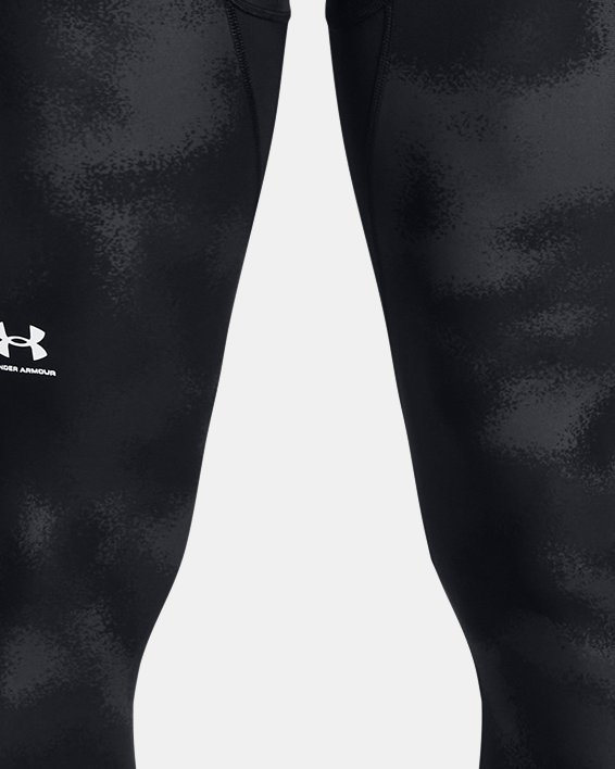 Men's HeatGear® Printed Leggings, Black, pdpMainDesktop image number 4