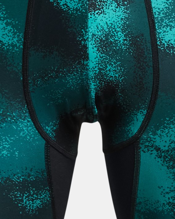 Pantalón corto HeatGear® Printed Long para hombre, Blue, pdpMainDesktop image number 4