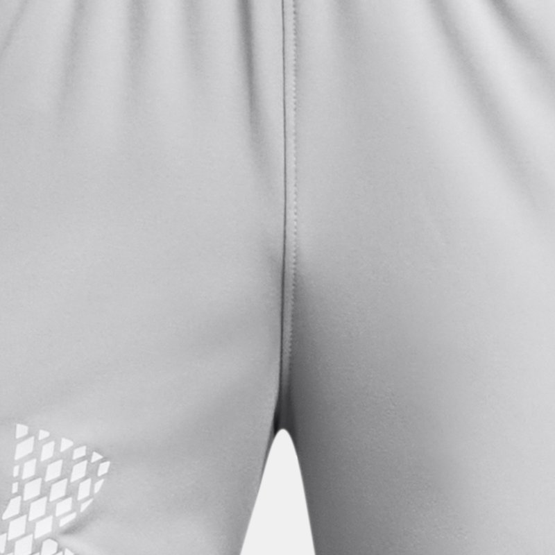 Boys' Under Armour Tech™ Logo Shorts Mod Gray / White YXS (122 - 127 cm)