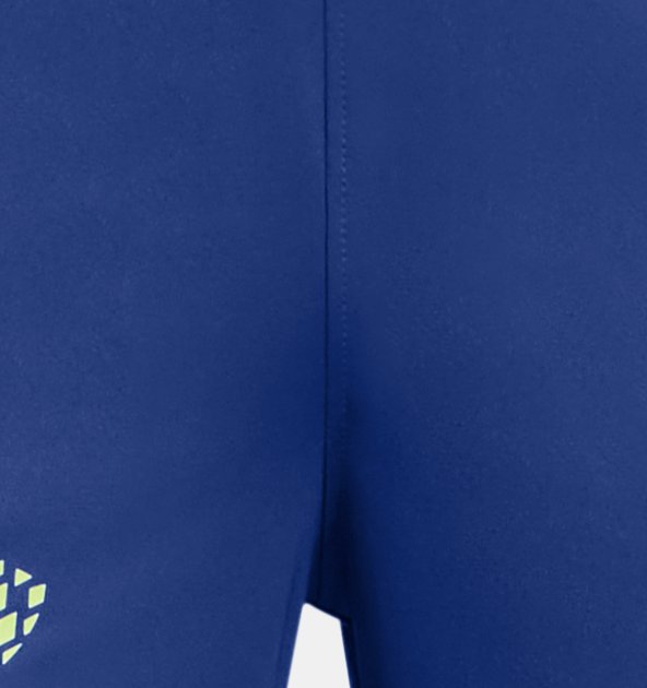 Boys'  Under Armour  Tech™ Logo Shorts Tech Blue / Morph Green YXL (63 - 67 in)