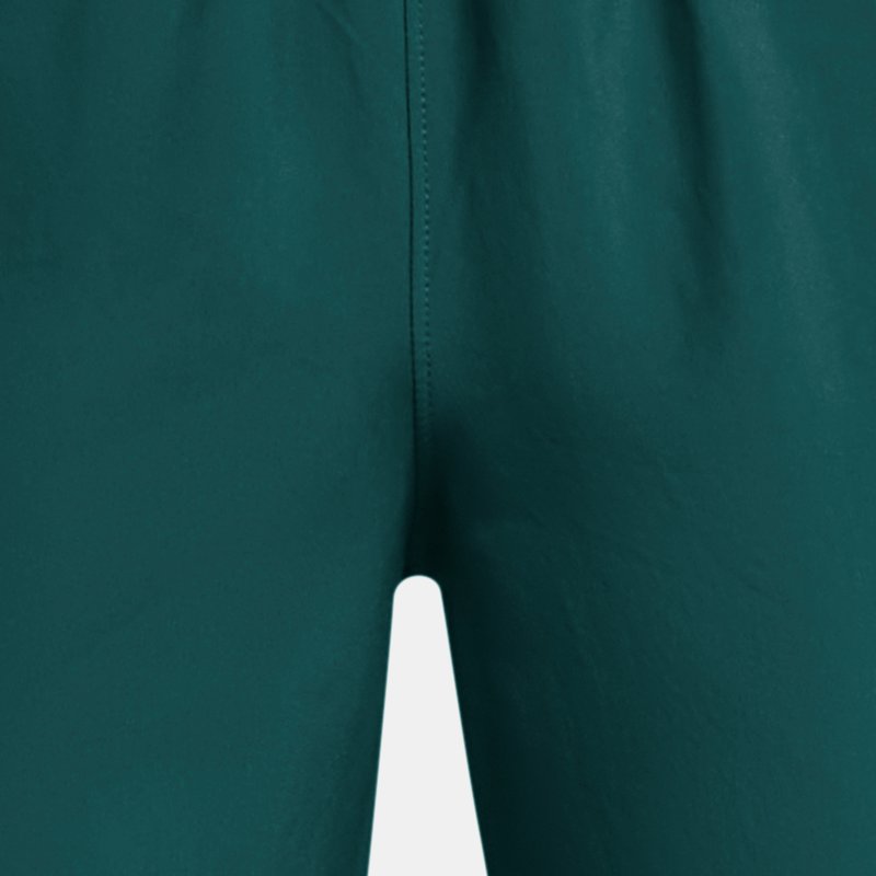 Boys' Under Armour Tech™ Woven Wordmark Shorts Hydro Teal / High Vis Yellow YXS (122 - 127 cm)