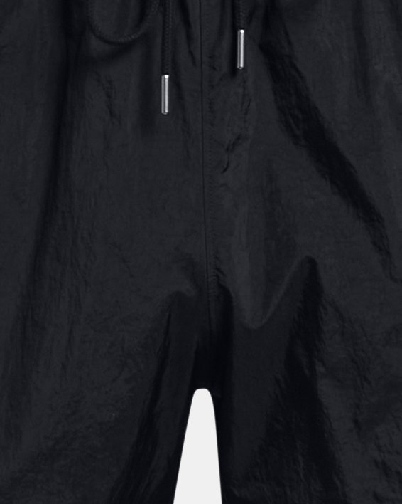 Men's UA Crinkle Woven Volley Shorts, Black, pdpMainDesktop image number 4