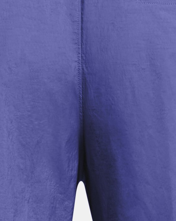 Men's UA Crinkle Woven Volley Shorts, Purple, pdpMainDesktop image number 5