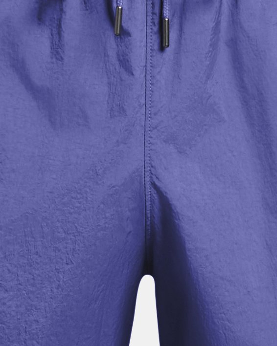 Men's UA Crinkle Woven Volley Shorts in Purple image number 4