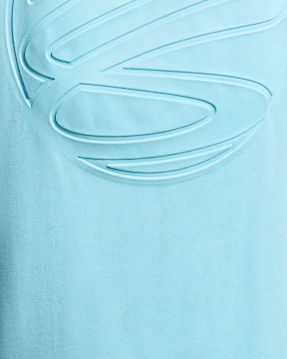 남성 커리 엠보스 헤비웨이트 티셔츠 in Blue image number 5