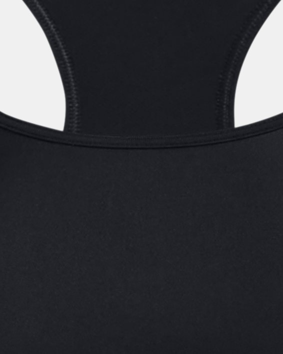 Women's HeatGear® Armour Mid Branded Sports Bra, Black, pdpMainDesktop image number 9