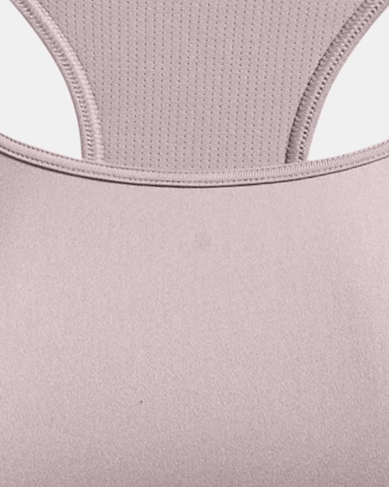 Women's HeatGear® Armour Mid Branded Sports Bra, Gray, pdpMainDesktop image number 7