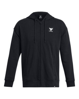 Sudadera Project Rock Heavyweight Terry Full-Zip para hombre, Black, pdpMainDesktop image number 2