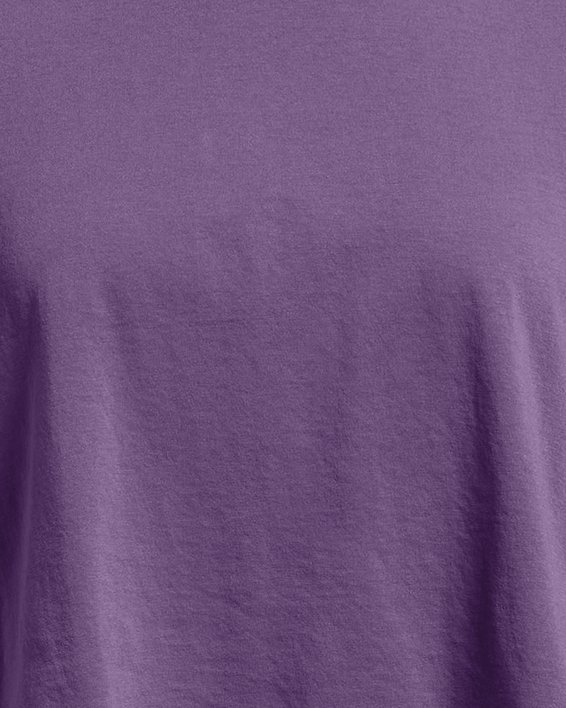 Women's UA Campus Boxy Crop Short Sleeve, Purple, pdpMainDesktop image number 2