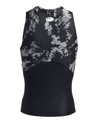 Playera sin mangas HeatGear&reg; Iso-Chill Printed para hombre, Black, pdpMainDesktop image number 3