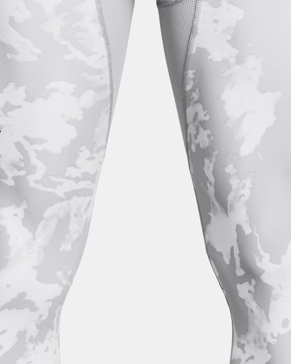 Men's HeatGear® Iso-Chill Printed Leggings, Gray, pdpMainDesktop image number 4