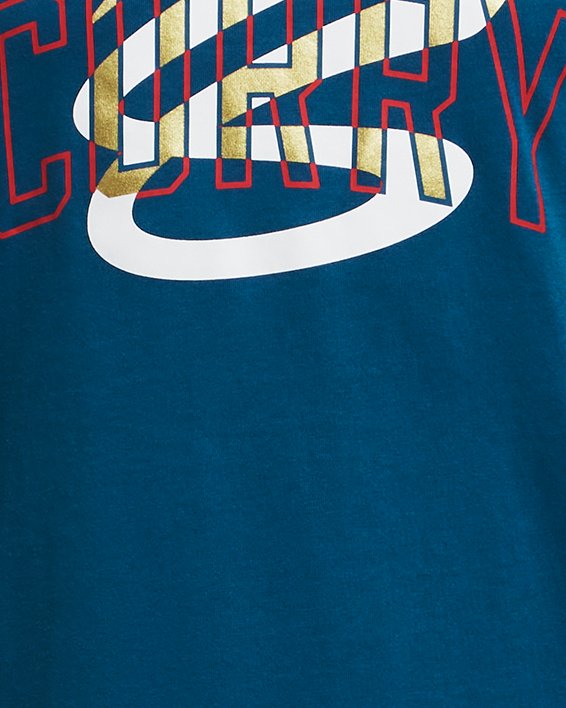 เสื้อยืด Curry Logo สำหรับเด็กผู้ชาย in Blue image number 0