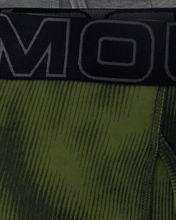 Men's UA Performance Cotton 6" 3-Pack Printed Boxerjock® in Green image number 2