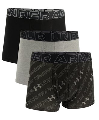 Men's UA Performance Cotton 3" 3Pack Printed Boxerjock® Under Armour AU