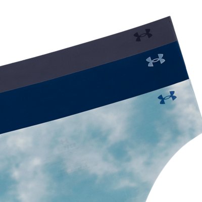 Трусы-стринги UA Pure, стрейч, 3 шт. — Under Armour, цвет: Синий туманный / Серый — фото 2