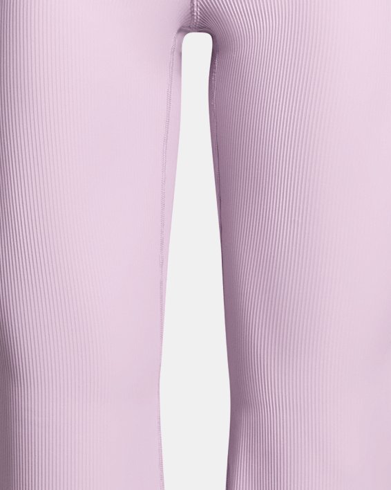 Women's UA Meridian Rib Crop Flare Pants, Purple, pdpMainDesktop image number 4