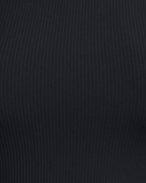 Camiseta de tirantes corta UA Meridian Rib para mujer, Black, pdpMainDesktop image number 3