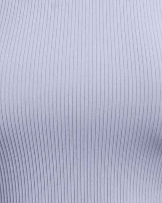 Camiseta de tirantes corta UA Meridian Rib para mujer, Purple, pdpMainDesktop image number 4