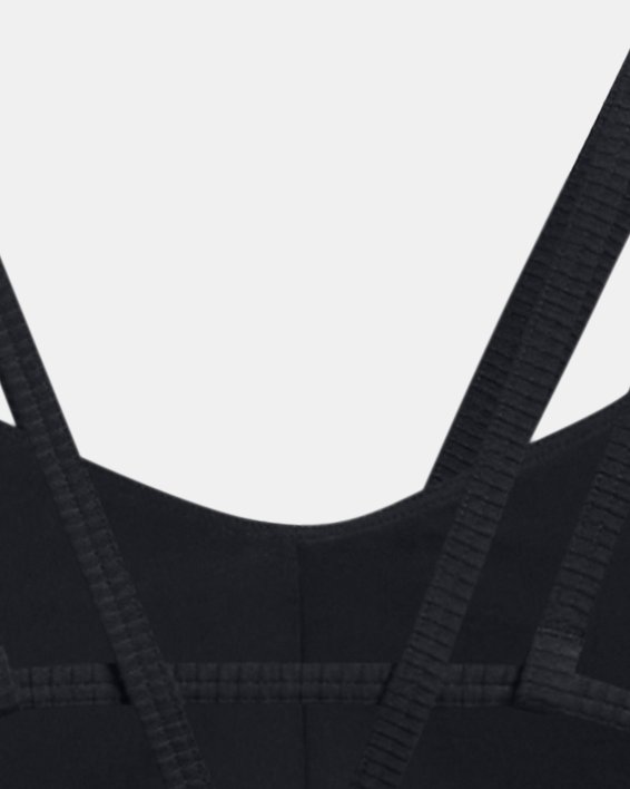 UA Meridian geripptes Bralette für Damen, Black, pdpMainDesktop image number 8