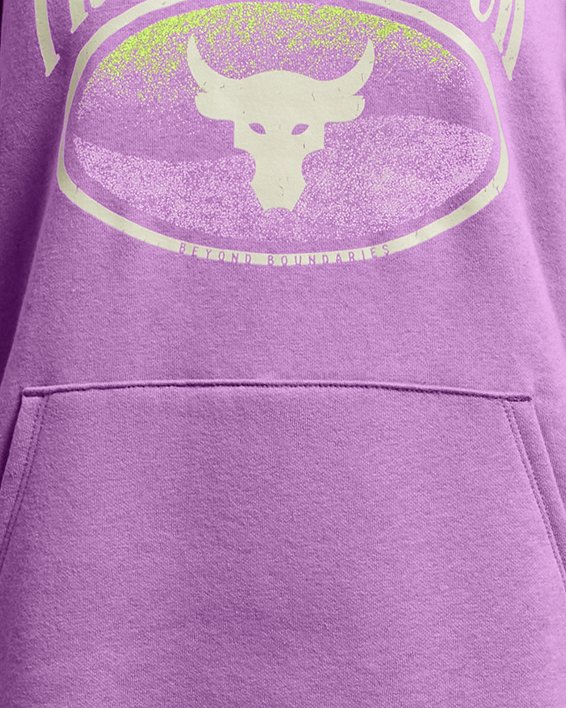 女童Project Rock Campus連帽上衣 in Purple image number 0