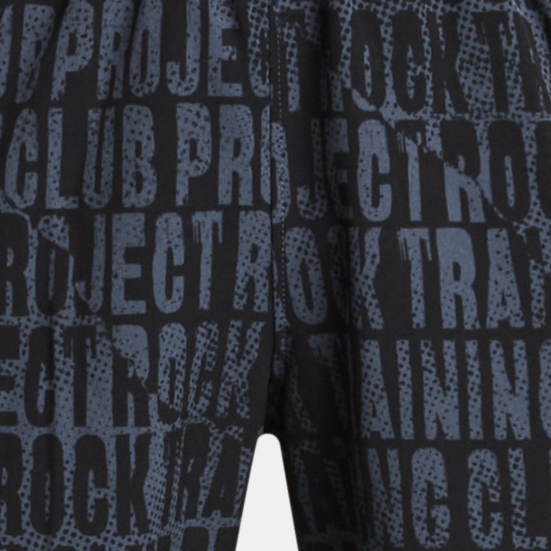 Under Armour Boys' Project Rock Ultimate Printed Shorts Downpour Gray / Atomic YXS (122 - 127 cm)