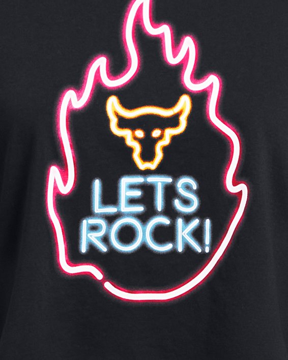 Girls' Project Rock Campus Crop T-Shirt, Black, pdpMainDesktop image number 0