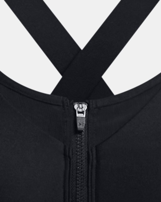 Brassière de sport zippée à maintien supérieur UA Infinity 2.0 pour femme, Black, pdpMainDesktop image number 4