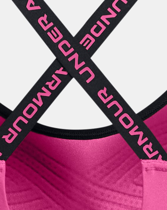 Sujetador deportivo de sujeción media UA Infinity 2.0 para mujer, Pink, pdpMainDesktop image number 5