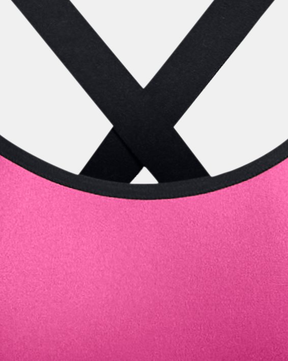 Brassière de sport UA Infinity 2.0 Mid pour femme, Pink, pdpMainDesktop image number 4